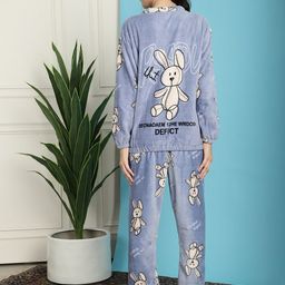 TAG 7 Cartoon Printed Long Sleeves Wool Night Suit-image-65