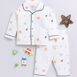 Clt.s Unisex Kids Graphic Printed Pure Cotton Night suit-image-90