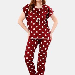 Be You Polka Dots Printed Night Suit-picture-20