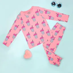 BE AWARA Kids Conversational Printed Long Sleeves T-shirt & Pyjamas-image-1