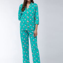 Miss Chase Women Blue & Pink Printed Night suit-image-85