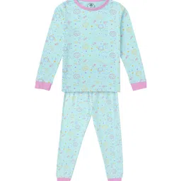 Cub McPaws Girls Blue & Pink Printed Night suit-image-84