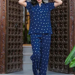 SIDDHANAM Women Printed Night suit-image-16