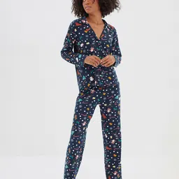 Trendyol Printed Pure Cotton Night suit-picture-40
