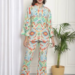 Claura Beige Abstract Printed Night Suit-picture-18
