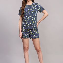 BStories Conversational Printed Short Sleeves  Pure Cotton T-shirt With Shorts-picture-31