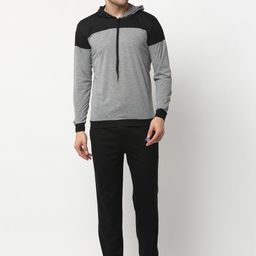 VIMAL JONNEY Men Grey & Black Colourblocked Night suit-picture-47