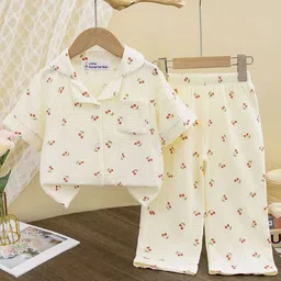 Little Surprise Box LLP Unisex Kids Printed Mulsin Organic Cotton Night suit-image-20