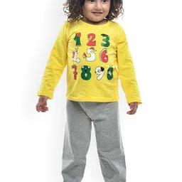 FUNKRAFTS Kids Typography Printed Pure Cotton Night Suit-57