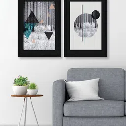 RANDOM Set Of 2 Geometric Shapes Wall Art-30