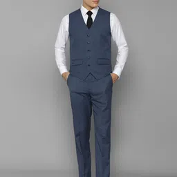 Louis Philippe Men Slim Fit Single-Breasted 4 Piece Formal Suit-image-31