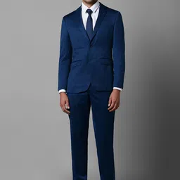 Louis Philippe Slim-Fit Notched Lapel Single-Breasted Two-Piece Formal Suit-picture-57