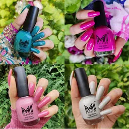 MI FASHION Set of 4 Vernis A Ongles High Shine Long Lasting Shimmer Nail Paint - 15ml each-image-99