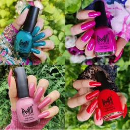 MI FASHION Set Of 4 High Shine Long Lasting Glossy Nail Paints - 15ml Each-27