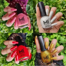 MI FASHION Set Of 4 High Shine Long Lasting Glossy Nail Paints - 15ml Each-16