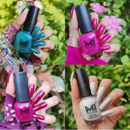 MI FASHION Set Of 4 High Shine Long Lasting Glossy Nail Paints - 15ml Each-image-129