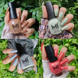 MI FASHION Set Of 4 High-Shine Long-Lasting Glossy Nail Paint - 15ml each-image-99