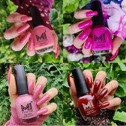 MI FASHION Set of 4 Vernis A Ongles High Shine Long Lasting Shimmer Nail Paint - 15ml each-image-92