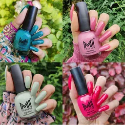 MI FASHION Set Of 4 High Shine Long Lasting Glossy Nail Paints - 15ml Each-17