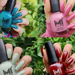 MI FASHION Set Of 4 High-Shine Long-Lasting Glossy Nail Paint - 15ml each-image-88