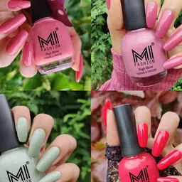 MI FASHION Set Of 4 High-Shine Long-Lasting Glossy Nail Paint - 15ml each-image-86