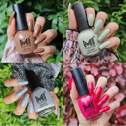 MI FASHION Set Of 4 High-Shine Long-Lasting Glossy Nail Paint - 15ml each-image-97