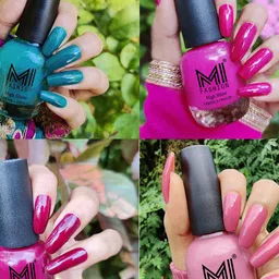 MI FASHION Set Of 4 High-Shine Long-Lasting Glossy Nail Paint - 15ml each-16