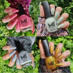 MI FASHION Set Of 4 High Shine Long Lasting Glossy Nail Paints - 15ml Each-image-76