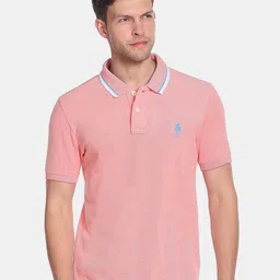 U.S. Polo Assn. Men Polo Collar Pure Cotton Slim Fit T-shirt-picture-46