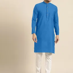 Shiv Leela Regular Pure Cotton Kurta with Pyjamas-picture-6