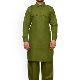 Pro-Ethic STYLE DEVELOPER Curved Pathani Kurta with Pyjamas image 1