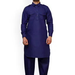 Pro-Ethic STYLE DEVELOPER Shirt Collar Pathani Kurta With Pyjamas image 1