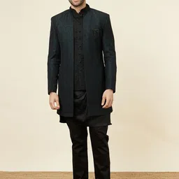 Manyavar Self Design Sherwani With Pyjama-image-29
