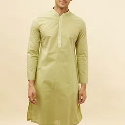 Manyavar Abstract Printed Thread Work Regular Pure Cotton Kurta with Pyjamas-image-28
