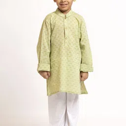 Sangria Boys Printed Pure Cotton Kurta With Pyjama Set-21