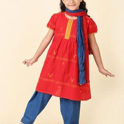 Fabindia Girls Kurta with Salwar & With Dupatta-image-1