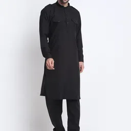 KRAFT INDIA Mandarin collar Pathani Cotton Kurta with Salwar-image-42