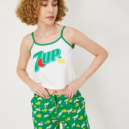 max Printed Pure Cotton Sleeveless Top With Shorts-image-51