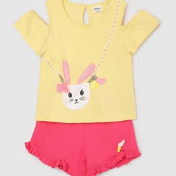 max Infants Girls Graphic Printed Pure Cotton Night suit-65