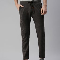 SHOWOFF Men Grey Solid Cotton Straight-Fit Track Pant-image-59