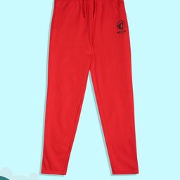 RUF & TUF Boys Red Solid Pure Cotton Track Pant-image-42