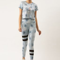 Bannos Swagger Women Turquoise Blue Printed Co-ords-20