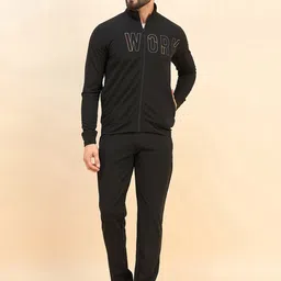 Sweet Dreams Black Men Mid Rise Typography Printed Tracksuits-picture-31