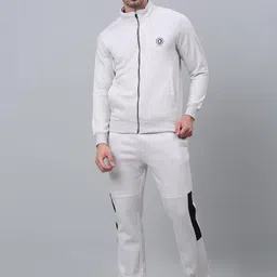 Cantabil Mock Collar Mid-Rise Fleece Tracksuits-picture-39