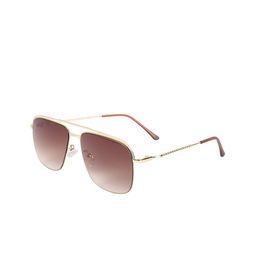 AUGEN Unisex Brown Lens & Gold-Toned Aviator Sunglasses with UV Protected Lens VI-SG-80208-picture-1