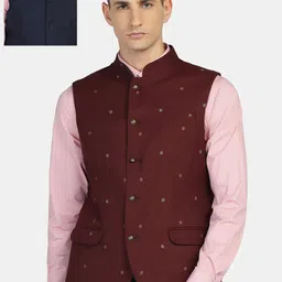 Blackberrys Men Woven Reversible Nehru Jacket-37