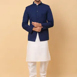 KRAFT INDIA Mandarin Collar Kurta With Churidar & Jacket-picture-7