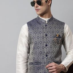 Jompers Men Woven Design Nehru Jacket-58