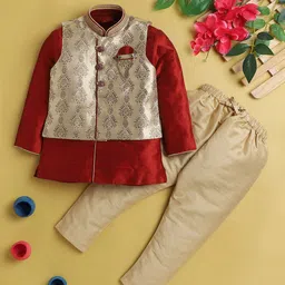 Jeetethnics Boys Ethnic Motifs Regular Kurta with Pyjamas-18