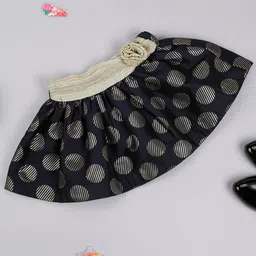 One Friday Girls Abstract Printed Flared Knee-Length Skirt-image-96